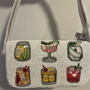 Viral TikTok White Beaded Cocktail Design Women's Bag